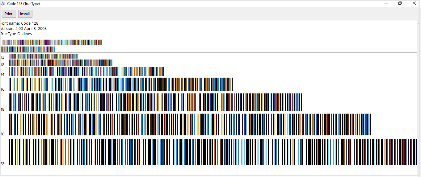 barcode fonts in excel for mac